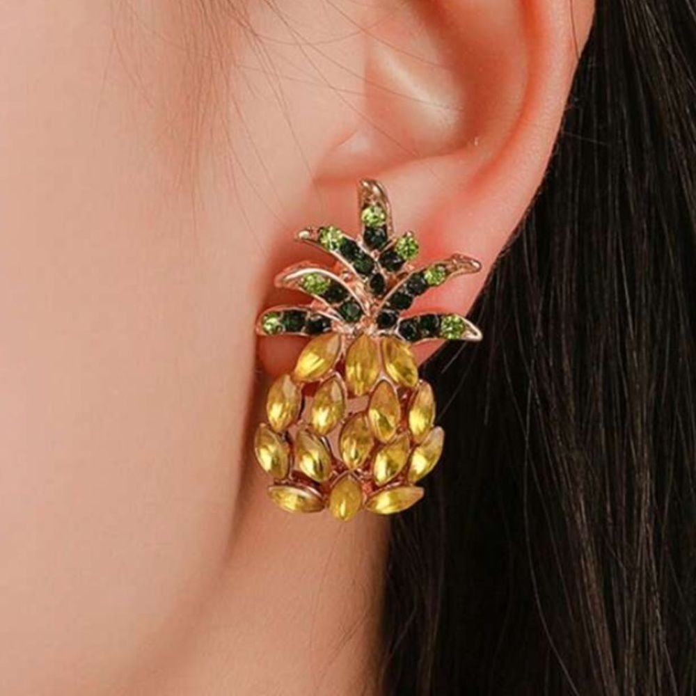 3for$20 1 Pair Fashionable Creative Fruit Pineapple Stud Earrings, Women Earring